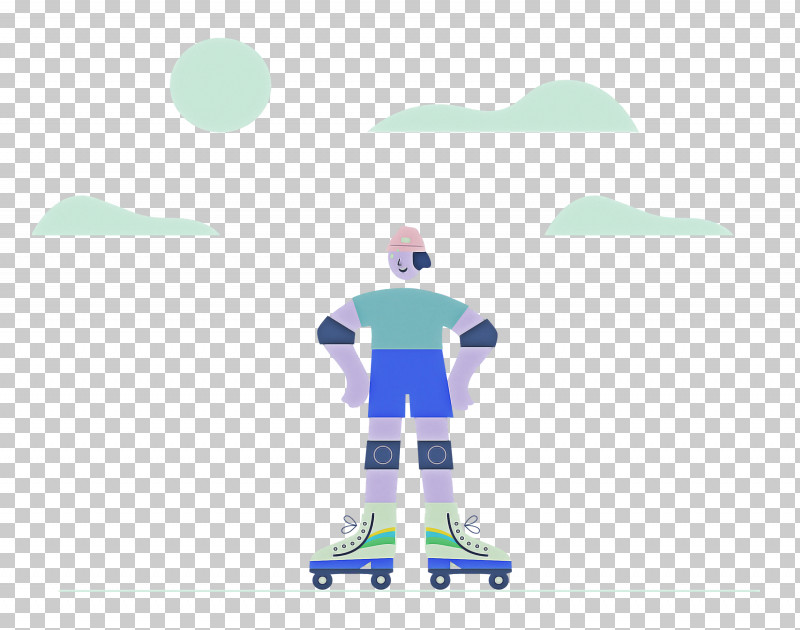 Roller Skating Sports Outdoor PNG, Clipart, Cartoon, Equipment, Green, Logo, Meter Free PNG Download