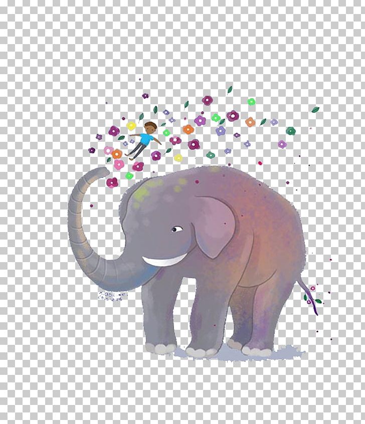 African Elephant Indian Elephant Watercolor Painting Illustration PNG, Clipart, Animals, Cartoon, Cute, Cute Animals, Cute Border Free PNG Download