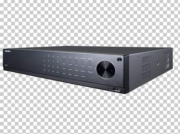Digital Video Recorders Samsung Group Hanwha Techwin 16-Channel 1280H Real-Time Coaxial DVR HDD Closed-circuit Television PNG, Clipart, 960h Technology, Analog High Definition, Analog Signal, Audio, Audio Equipment Free PNG Download