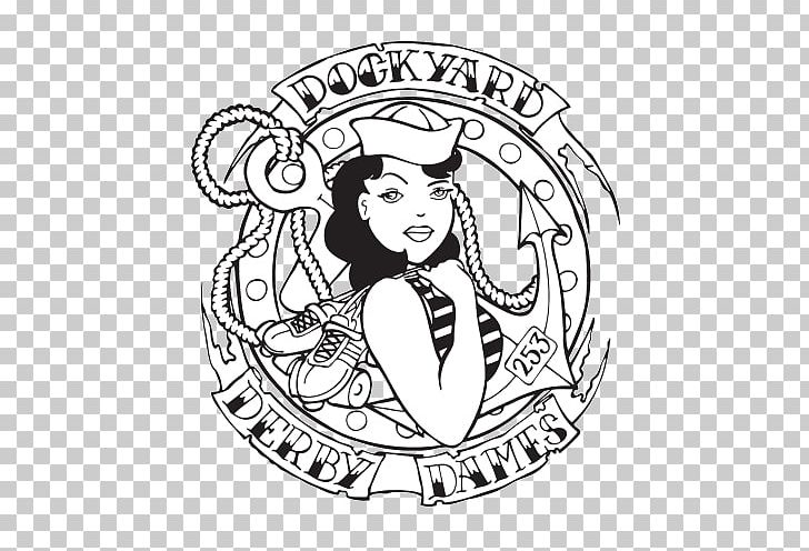Tacoma Dockyard Derby Dames Roller Derby PNG, Clipart, Arm, Art, Artwork, Black, Black And White Free PNG Download
