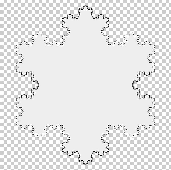 Koch Snowflake Iteration Fractal Curve PNG, Clipart, Area, Black, Black And White, Border, Cantor Set Free PNG Download