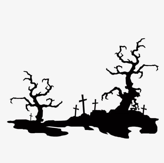Horror Cemetery PNG, Clipart, Black, Black And White, Cemetery ...