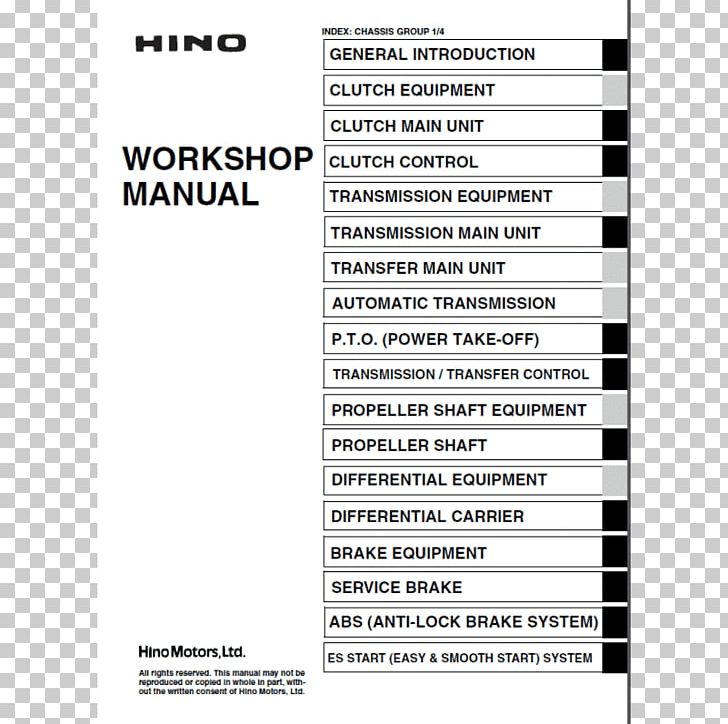 Hino Dutro Car Hino Motors Toyota Document PNG, Clipart, Area, Automobile Repair Shop, Black And White, Brand, Car Free PNG Download