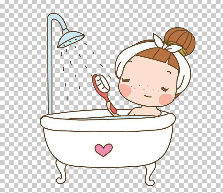 Bathing Cartoon Shower Gel PNG, Clipart, Area, Baby Girl, Balloon