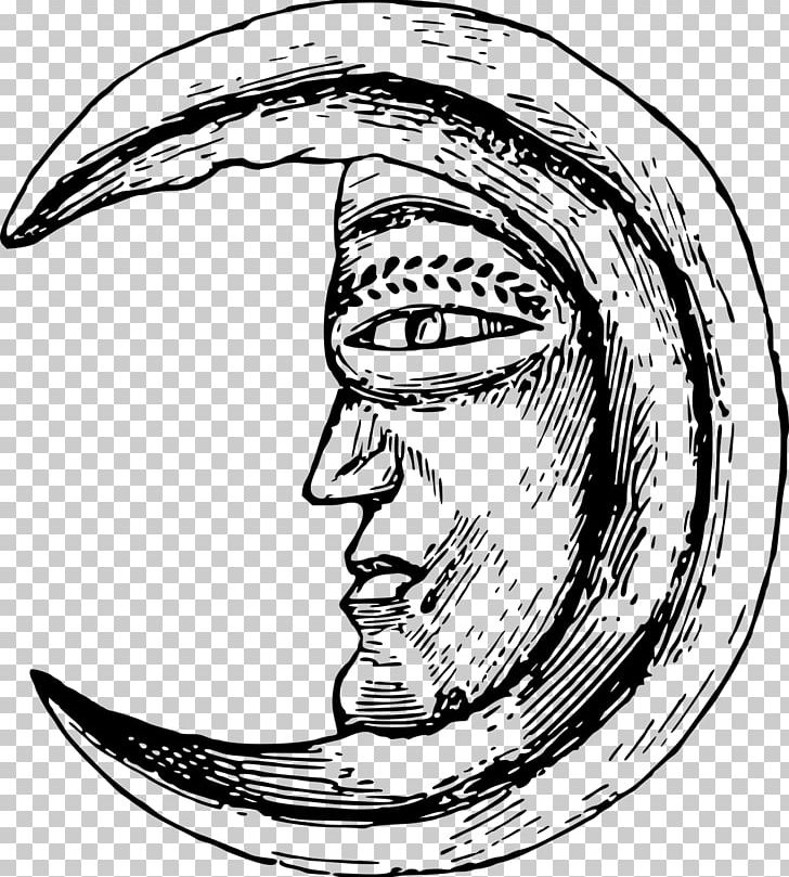 Man In The Moon PNG, Clipart, Area, Art, Artwork, Black And White, Circle Free PNG Download