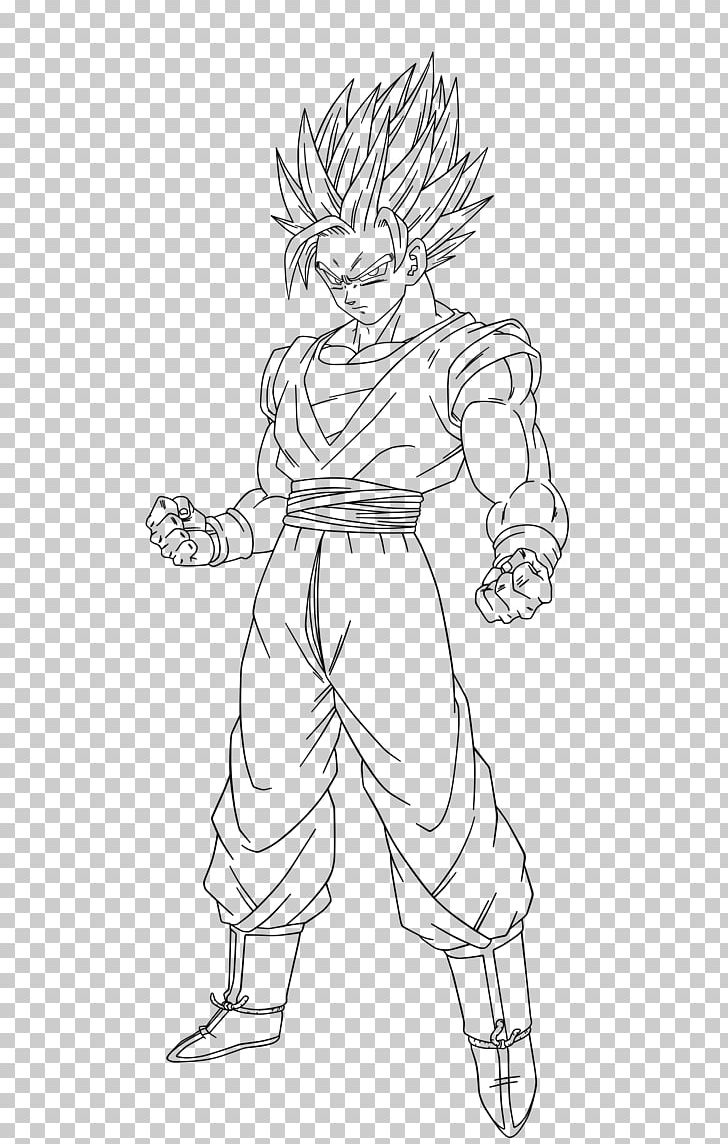 Goku Gohan Vegeta Frieza Trunks PNG, Clipart, Arm, Artwork, Black, Black And White, Cartoon Free PNG Download