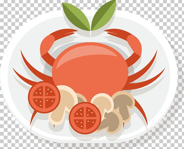 Dish Food Delicacy PNG, Clipart, Animals, Cartoon Crab, Colorful, Crab, Crab Cartoon Free PNG Download