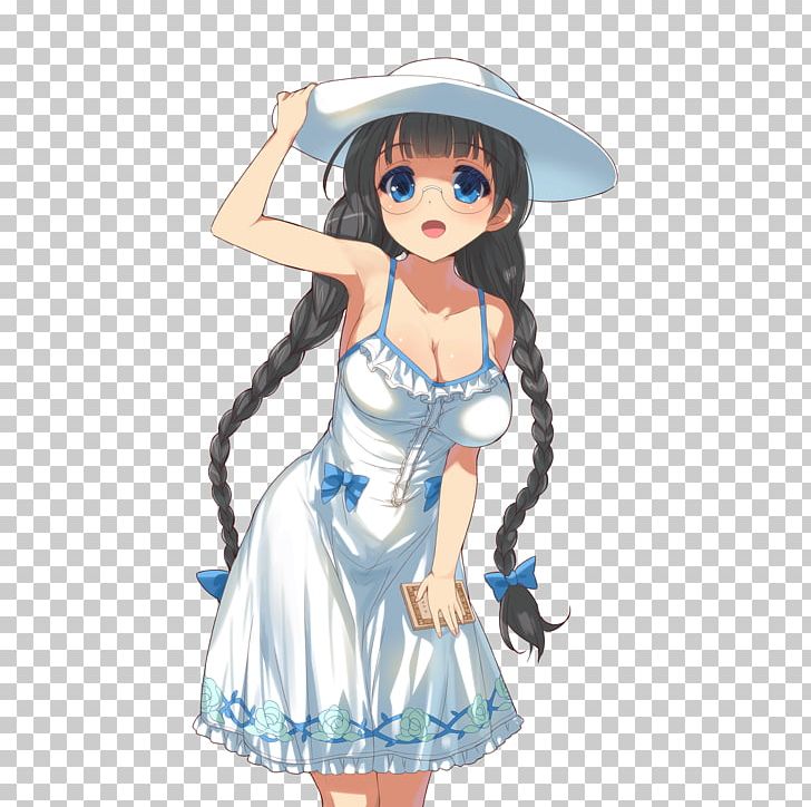 Spaghetti Strap Black Hair Character Dress PNG, Clipart, Anime, Arm, Black Hair, Breast, Brown Hair Free PNG Download