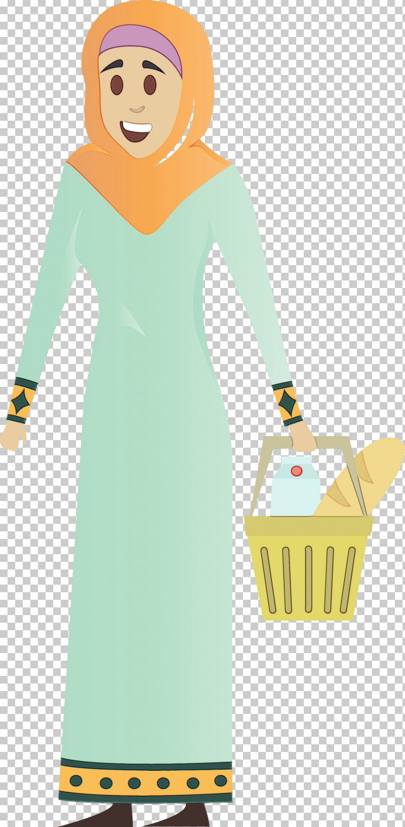 Cartoon Green Dress Costume PNG, Clipart, Arabic Girl, Arabic Woman, Cartoon, Costume, Dress Free PNG Download