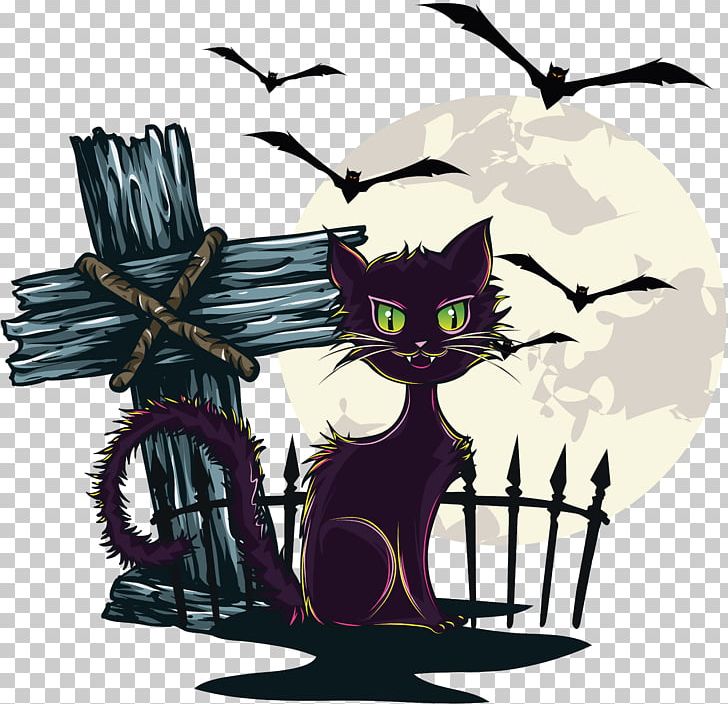 Cat Le Chat Noir Halloween Png Clipart Animals Black Cat Carnivoran Cartoon Cat Free Png Download