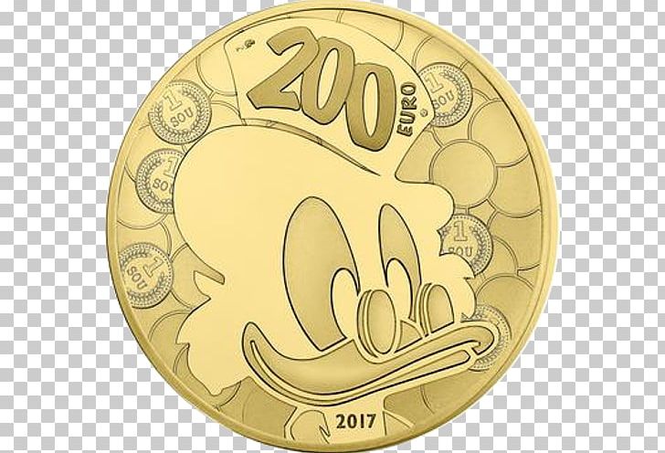 Gold Coin Monnaie De Paris Scrooge McDuck Gold Coin PNG, Clipart, 50 Euro Note, Coin, Currency, Ducktales, Euro Free PNG Download