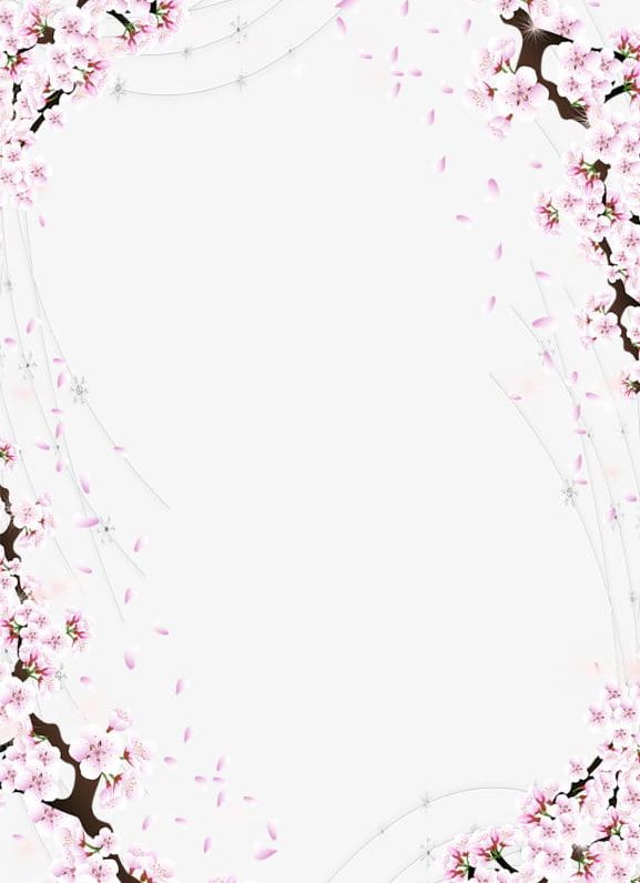 Peach Line Border PNG, Clipart, Blossom, Border Clipart, Flowers, Frame, Line Clipart Free PNG Download