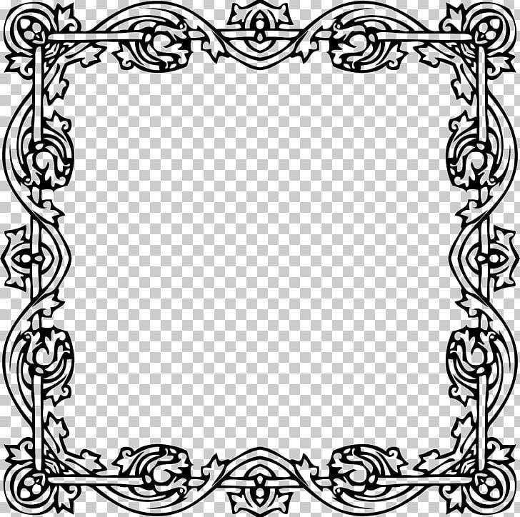 Victorian Era Frames Ornament PNG, Clipart, Area, Art, Black, Black And White, Border Free PNG Download