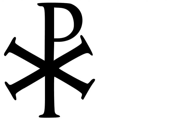 Chi Rho Christian Symbolism Christogram PNG, Clipart, Alpha And Omega, Angle, Black And White, Brand, Chi Free PNG Download