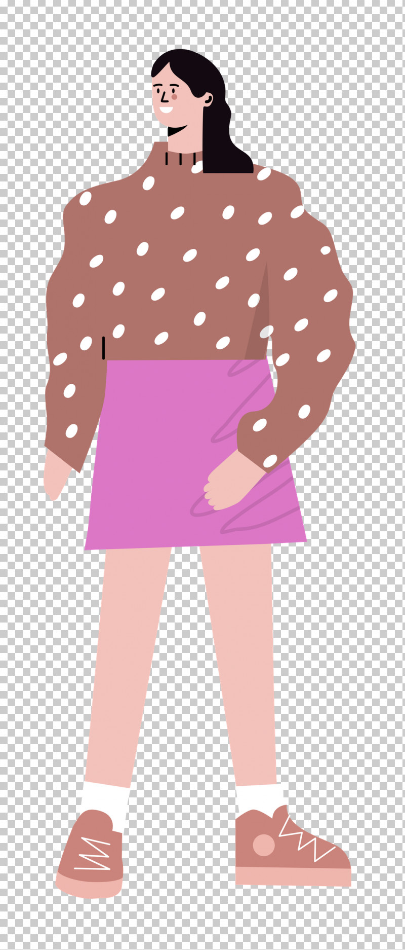 Standing Skirt Woman PNG, Clipart, Cartoon, Color, Drawing, Halftone, Royaltyfree Free PNG Download