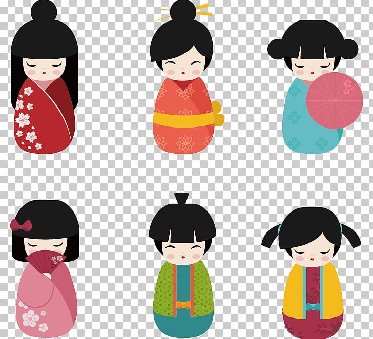 Japanese Dolls Kokeshi PNG, Clipart, Balloon Cartoon, Black Hair, Boy Cartoon, Cartoon Character, Cartoon Couple Free PNG Download