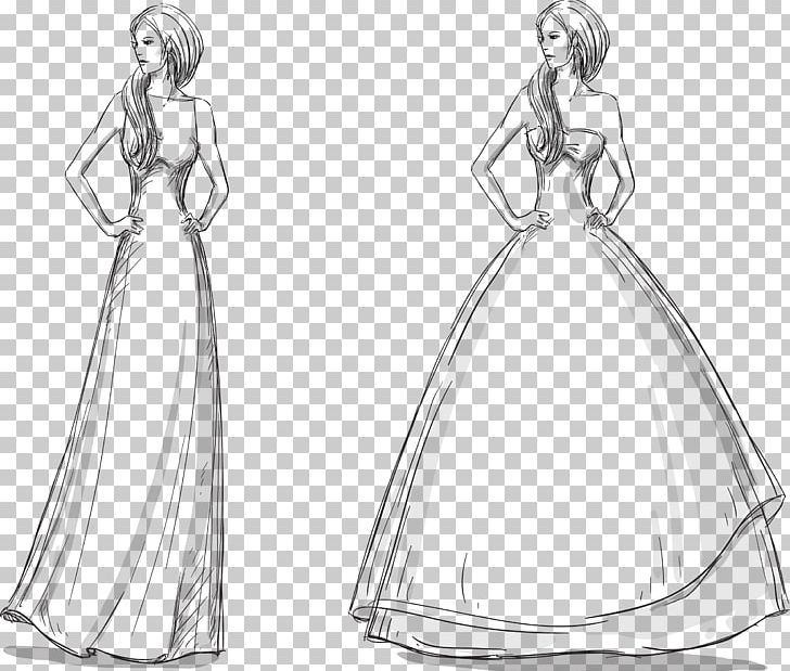 Gown Dress Patterns Drawing - World Apparel store