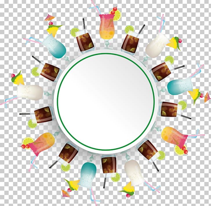 Cocktail Illustration PNG, Clipart, Border, Border Texture, Circle, Circle Frame, Color Free PNG Download