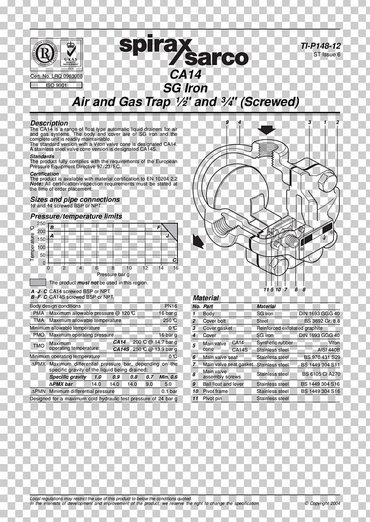 Spirax-Sarco Engineering Steam Trap /m/02csf Drawing Spirax Sarco PNG, Clipart, Angle, Area, Artwork, Black And White, Cast Iron Free PNG Download