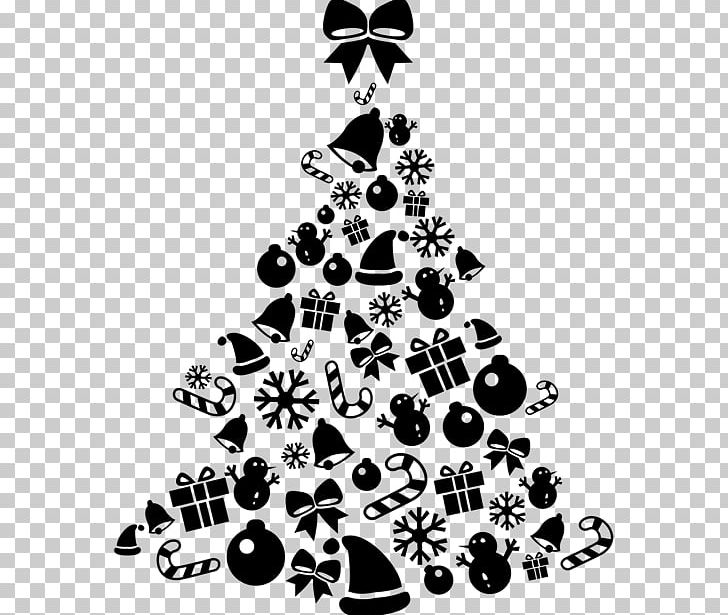 Christmas Tree Decorative Arts Phonograph Record PNG, Clipart, Adhesive, Black And White, Branch, Christmas, Christmas Decoration Free PNG Download