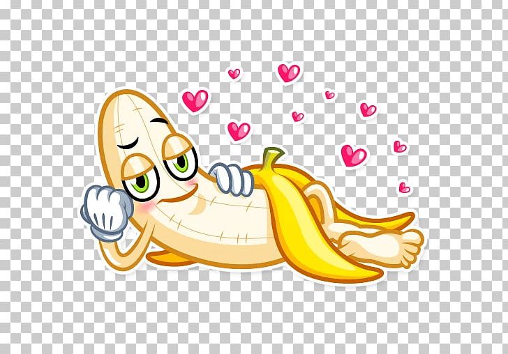 Banana Fruit Telegram Sticker PNG, Clipart, Art, Banana, Banana Family, Carnivoran, Cartoon Free PNG Download