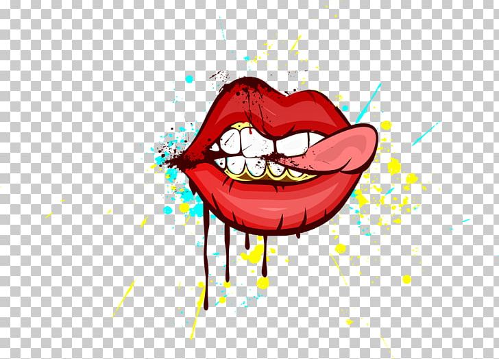 Lip T-shirt Human Tooth PNG, Clipart, Art, Cartoon, Clothing, Computer Wallpaper, Drawing Free PNG Download