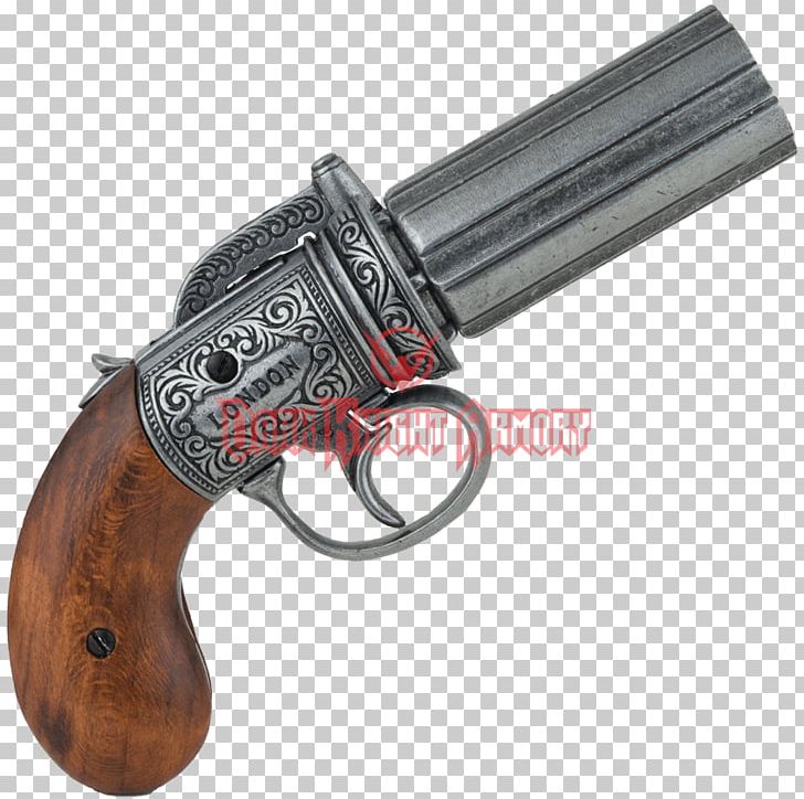 Revolver Pepper-box Trigger Firearm Pistol PNG, Clipart, Air Gun, Blank, Blankfiring Adaptor, British Bull Dog Revolver, Bullet Free PNG Download