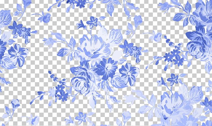Watercolor Painting Blue Flower PNG, Clipart, Art, Black And White, Blossom, Blue, Branch Free PNG Download