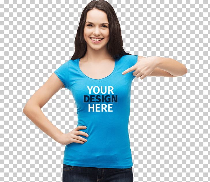 Printed T-shirt Stock Photography Long-sleeved T-shirt PNG, Clipart, Aqua, Arm, Blue, Clothing, Electric Blue Free PNG Download