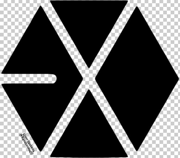 EXO Mama Logo XOXO K-pop PNG, Clipart, Angle, Area, Baekhyun, Black, Black And White Free PNG Download