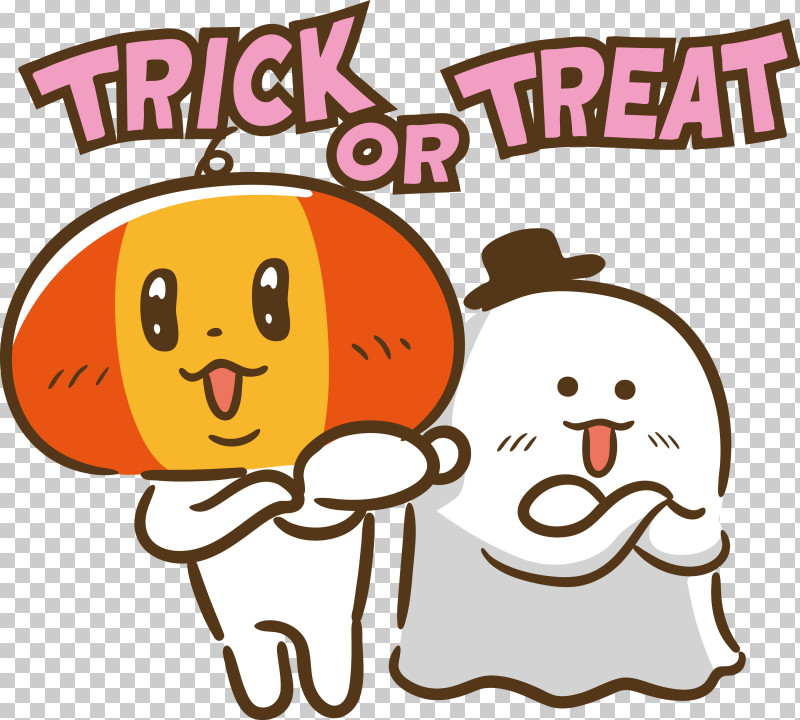 Trick Or Treat Happy Halloween PNG, Clipart, Behavior, Biology, Cartoon, Happiness, Happy Halloween Free PNG Download