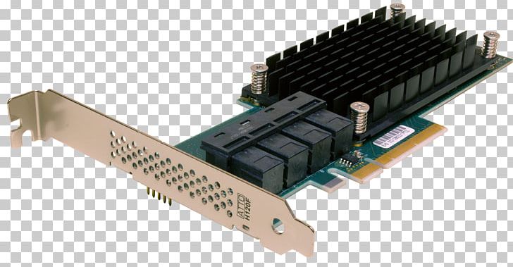 Electrical Connector Serial Attached SCSI Host Adapter ATTO Technology PCI Express PNG, Clipart, Adapter, Atto Technology, Bus, Computer Port, Controller Free PNG Download
