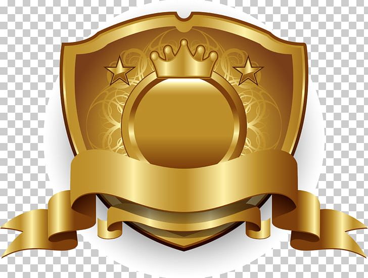 Gold Shield PNG, Clipart, Badge, Brand, Brass, Computer Wallpaper, Encapsulated Postscript Free PNG Download