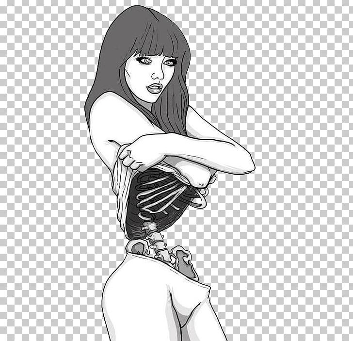 Drawing Art Female PNG, Clipart, Arm, Black, Black Hair, Cartoon, Fashion Design Free PNG Download