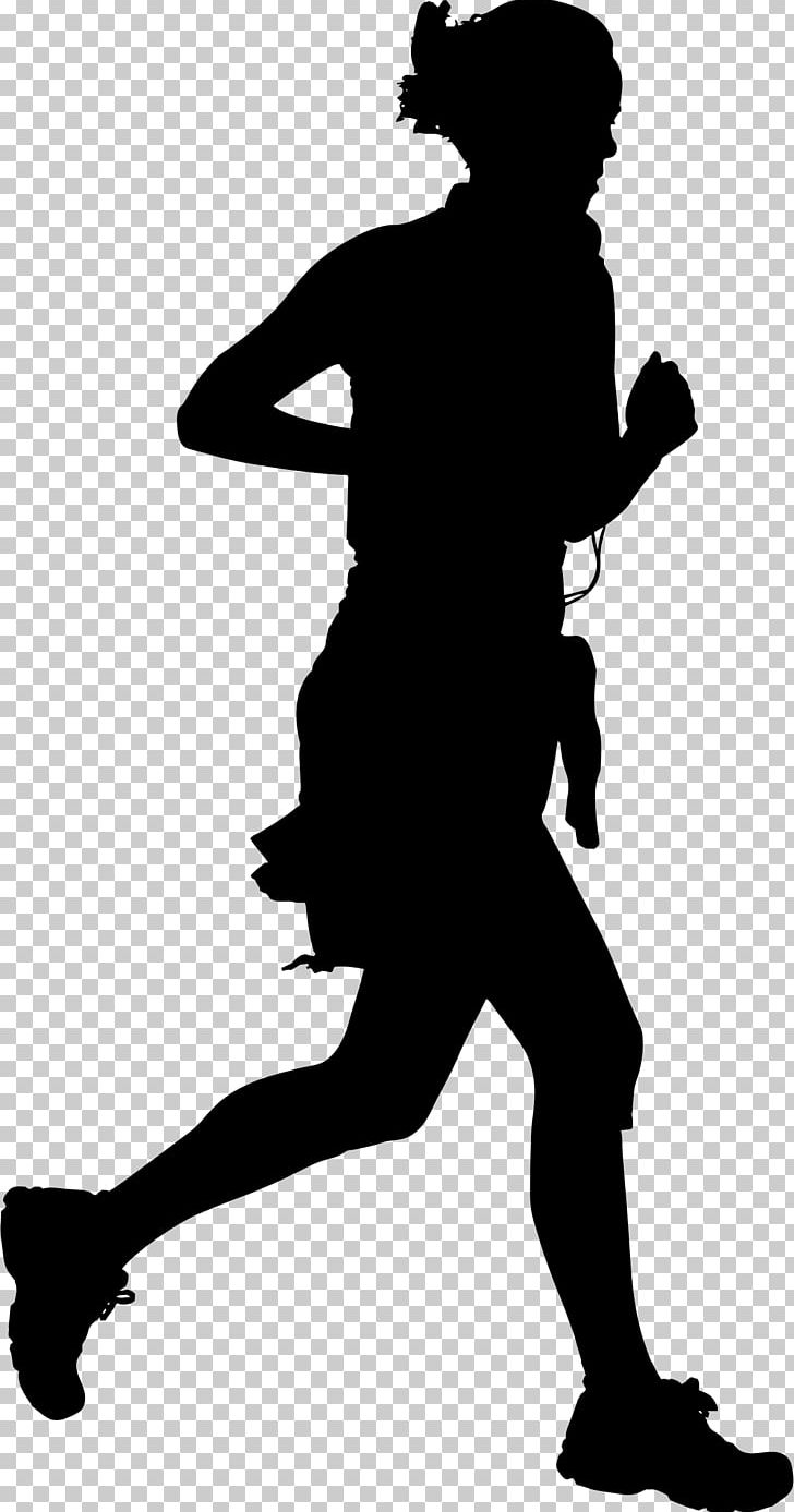 Jogging Silhouette Running PNG, Clipart, Arm, Black And White, Clip Art, Female, Footwear Free PNG Download