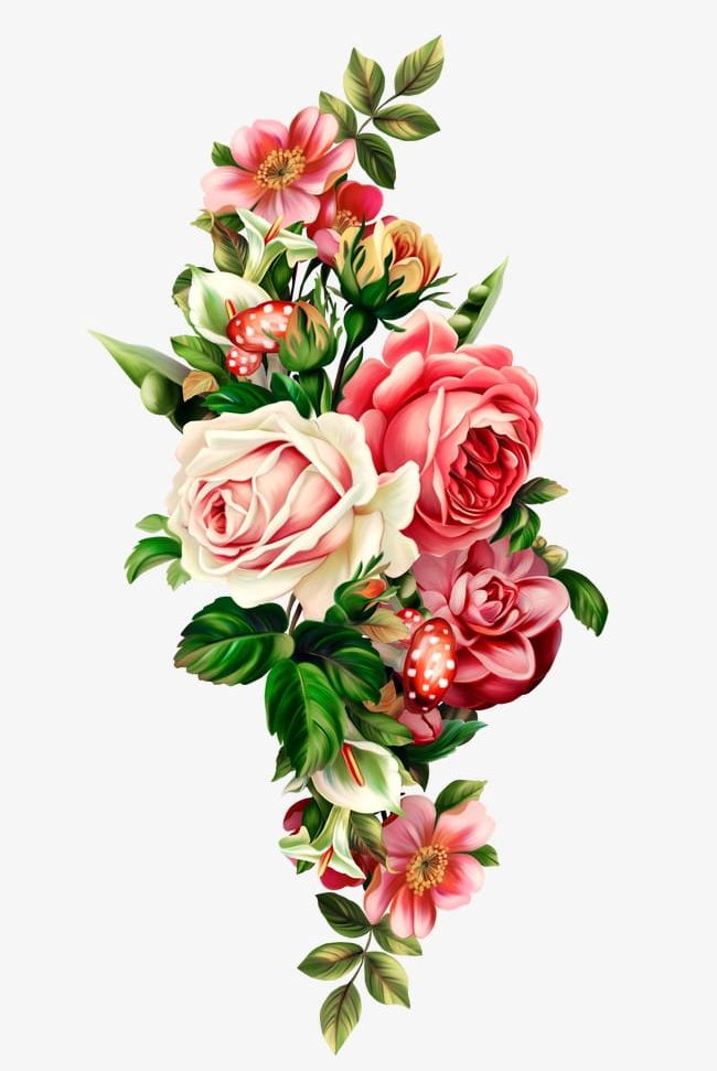 Hand-painted Flowers PNG, Clipart, Art, Bouquet, Flowers, Flowers Clipart, Fresh Free PNG Download
