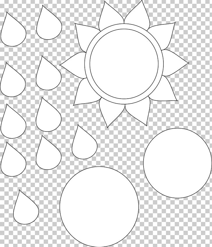 Paper Common Sunflower Template PNG, Clipart, Angle, Area, Black And White, Circle, Common Sunflower Free PNG Download