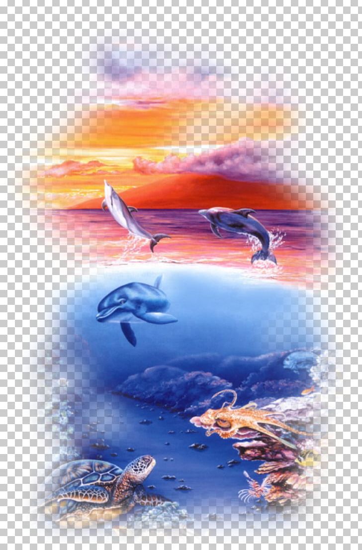 Dolphins In The Ocean Oil Painting Art PNG, Clipart, Dolphin, Dolphins, Ocean, Oil Painting Free PNG Download