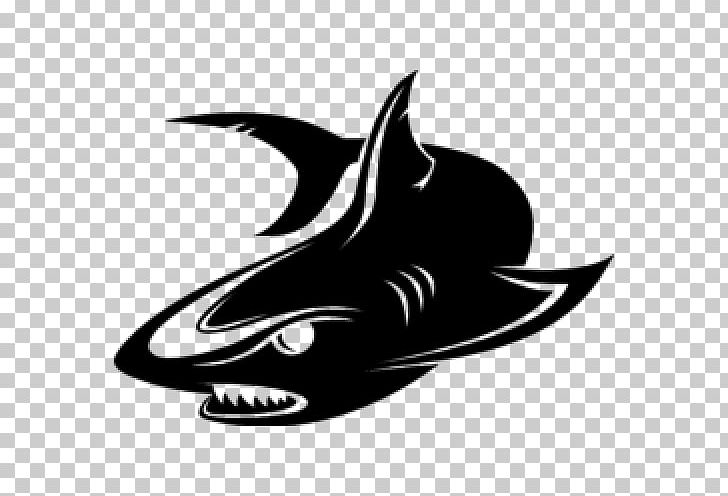 Great White Shark Logo Sticker PNG, Clipart, Animals, Black, Black And White, Cartilaginous Fish, Decal Free PNG Download