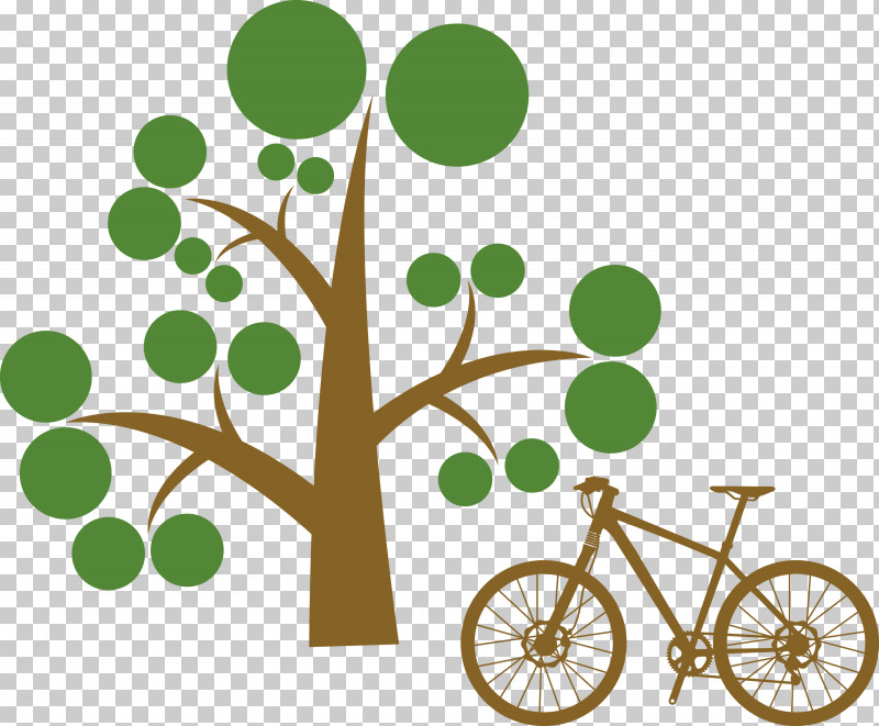 Bike Bicycle PNG, Clipart, Bicycle, Bike, Flower, Green, Leaf Free PNG Download