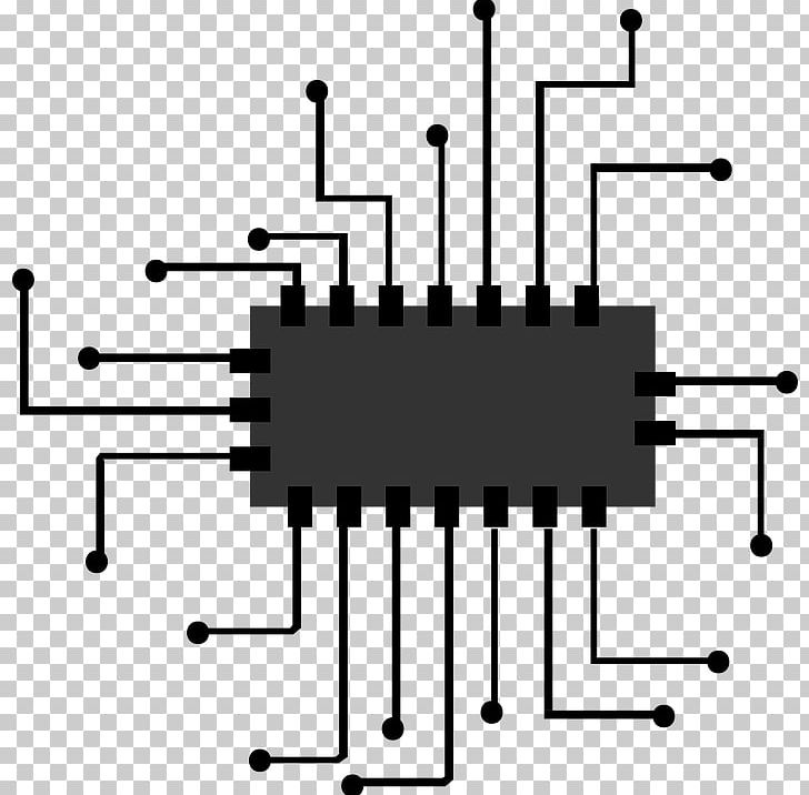 Integrated Circuit Central Processing Unit Microprocessor Icon PNG, Clipart, Angle, Black And White, Central Processing Unit, Chip, Clipart Free PNG Download