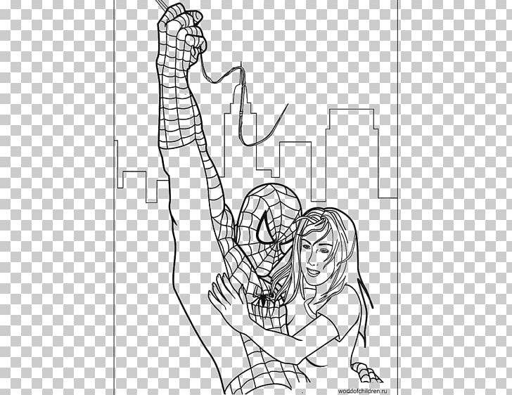 Spider-Man Green Goblin Venom Coloring Book Sandman PNG, Clipart, Angle, Arm, Art, Artwork, Black And White Free PNG Download