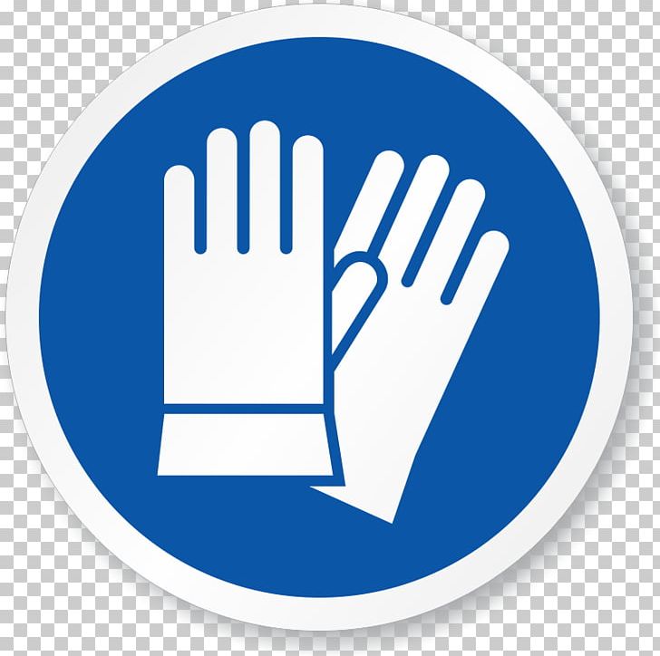 Safety Glove Personal Protective Equipment Sign Symbol PNG, Clipart, Blue, Cloth, Glove, Hand, Hazard Free PNG Download
