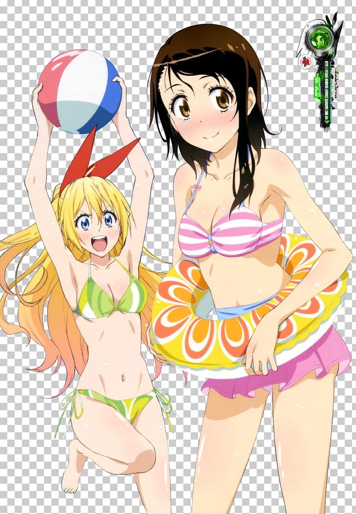 Nisekoi Bikini Manga Anime Swimsuit PNG, Clipart, Arm, Art, Artwork, Black Hair, Brown Hair Free PNG Download