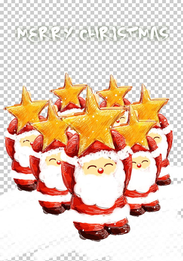 Santa Claus Reindeer Christmas Tree PNG, Clipart, Christmas Card, Christmas Decoration, Fictional Character, Food, Hand Free PNG Download