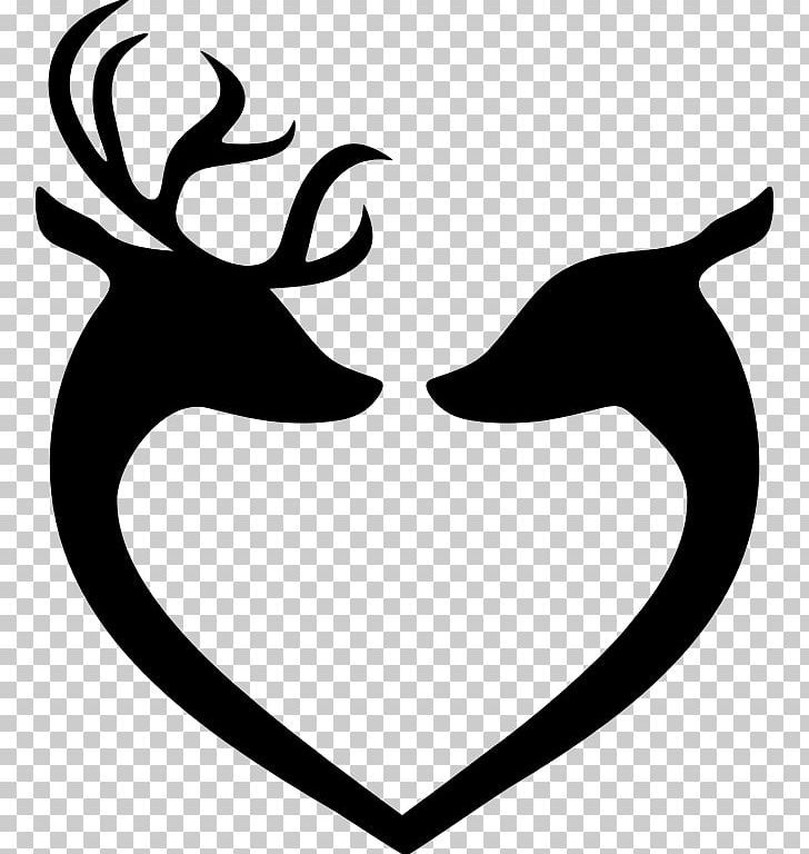 White-tailed Deer Reindeer PNG, Clipart, Animals, Antler, Artwork, Black And White, Deer Free PNG Download
