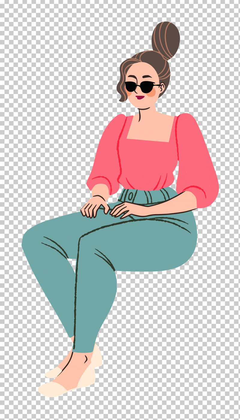 Sitting Girl Woman PNG, Clipart, Beautym, Cartoon, Character, Girl, Glasses Free PNG Download