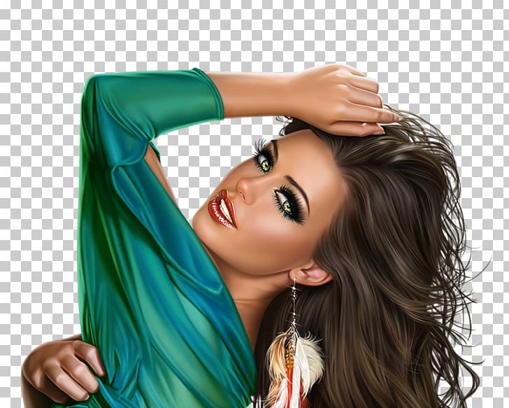 T-shirt Woman Fashion Illustration Beauty PNG, Clipart, Art, Beauty, Black Hair, Brown Hair, Clothing Free PNG Download