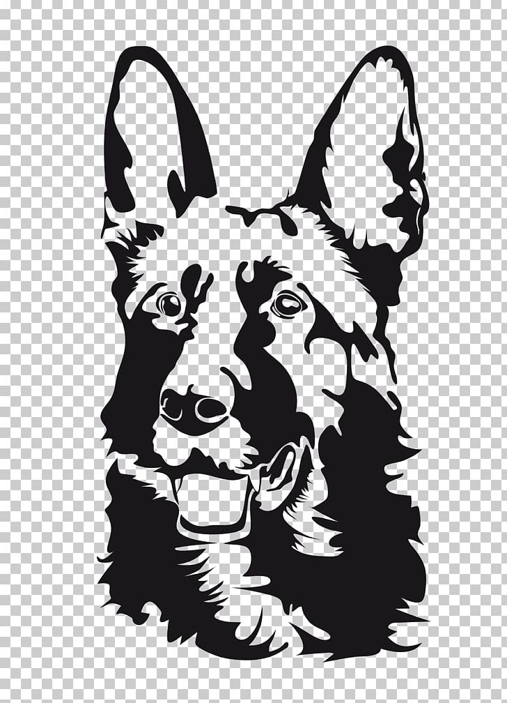 German Shepherd Black And White PNG, Clipart, Art, Black, Carnivoran, Dog, Dog Breed Free PNG Download