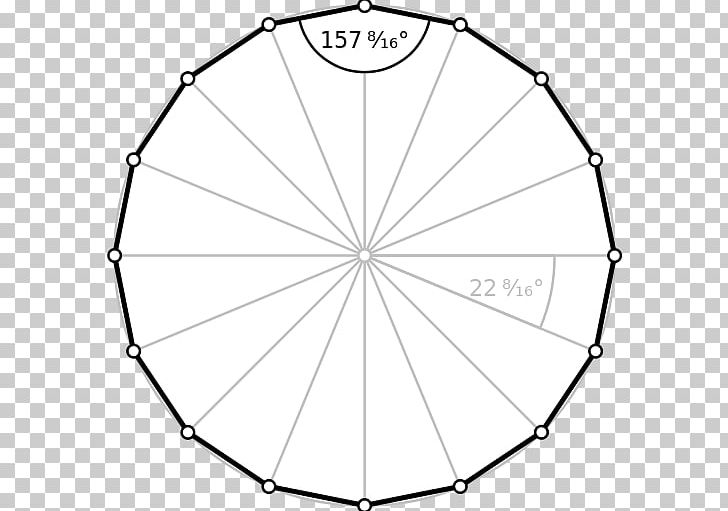 Regular Polygon Octadecagon Nonagon Hendecagon PNG, Clipart, Angle, Bicycle Part, Bicycle Wheel, Black And White, Circle Free PNG Download